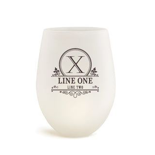 Grape Vine Frosted Stemless Wine Glass