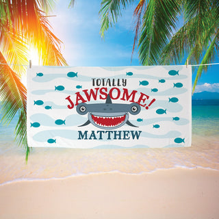Totally Jawsome Personalized Beach Towel