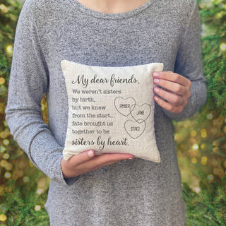 My Dear Friends Personalized 8x8 Gift Pillow