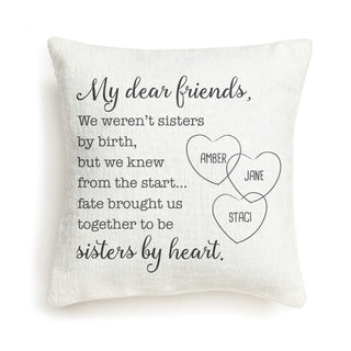 My Dear Friends Personalized 8x8 Gift Pillow