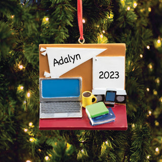 Student Desk Personalized Ornament