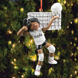 African American Female Volleyball Player Personalized Ornament
