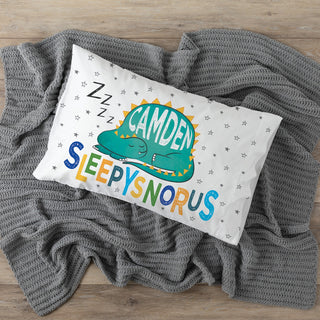 Sleepysnorus Dinosaur Personalized Pillowcase