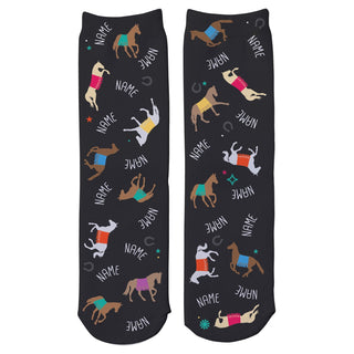 Chasing My Dreams Horse Personalized Adult Crew Socks