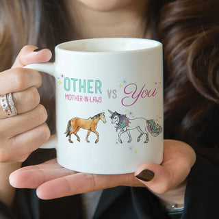 Other vs. You Beautiful Unicorn Personalized White Coffee Mug - 11 oz.