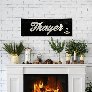 Hipster Style Last Name Co. With Year 9x27 LED Canvas