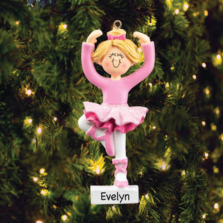 Blonde Ballerina Personalized Ornament