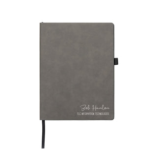 Men's Script Name and Phrase Personalized Iron Gray Notebook