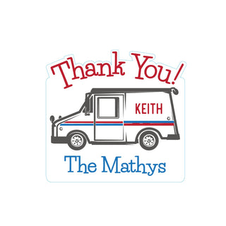 Thank You! Mail Carrier Personalized 4x4 Mailbox Decal