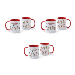 Christmas Deerest Personalized Red Handle Coffee Mug - 11 oz.