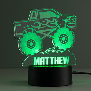 Monster Truck Personalized Acrylic LED Night Light