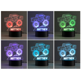 Monster Truck Personalized Acrylic LED Night Light