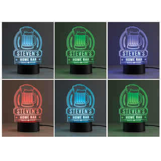 Beer Mug Sign Personalized Acrylic LED Night Light