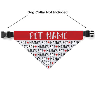 Mama's Boy Personalized Red Pet Bandana