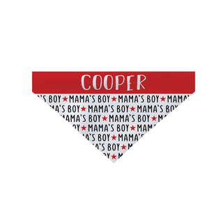 Mama's Boy Personalized Red Pet Bandana