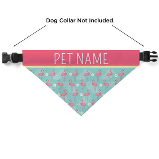 Flamingos and Flowers Personalized Pet Bandana
