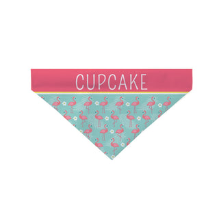 Flamingos and Flowers Personalized Pet Bandana