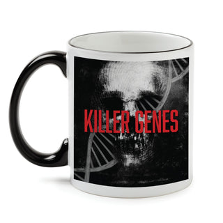 Killer Genes White Coffee Mug with Black Rim and Handle-11oz