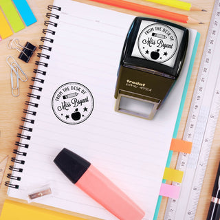 From The Desk Of Teacher Self Inking Rubber Stamp
