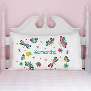 Butterflies And Dragonflies Personalized Pillowcase