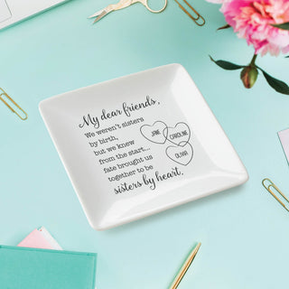 My Dear Friends Square Trinket Dish With Three Names
