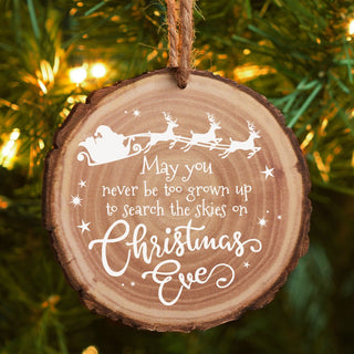 Christmas Eve Skies Bark Ornament