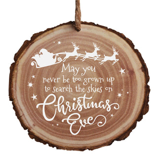 Christmas Eve Skies Bark Ornament