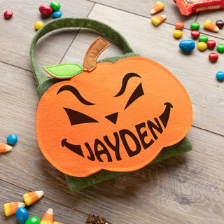 Scary Wink Personalized Pumpkin Pouch