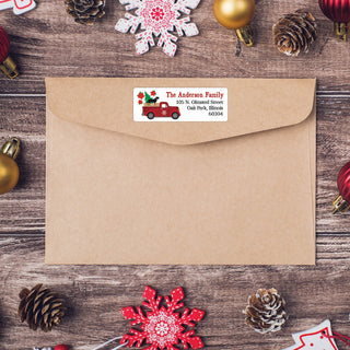 Holiday Truck Address Weather Resistant Label 1x2.62 - 60 count