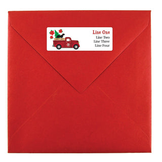 Holiday Truck Address Weather Resistant Label 1x2.62 - 60 count