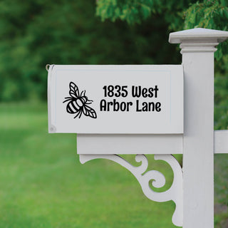 Bumble Bee Personalized Black Mailbox Vinyl Decal 