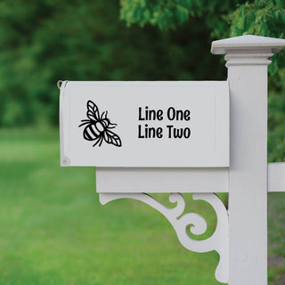 Bumble Bee Personalized Black Mailbox Vinyl Decal