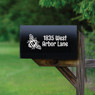 Bumble Bee Personalized White Mailbox Vinyl Decal