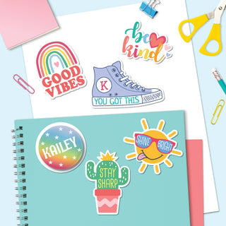 Good Vibes Personalized Die-Cut Sticker Set