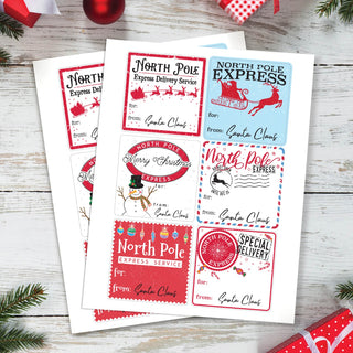North Pole Air Gift Sticker Set 