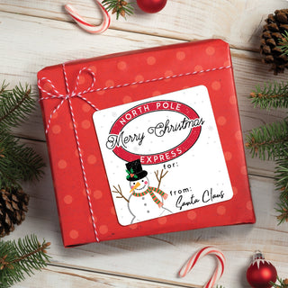 North Pole Air Gift Sticker - Set of 12