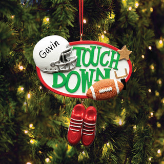 Football Touchdown Personalized Ornament 
