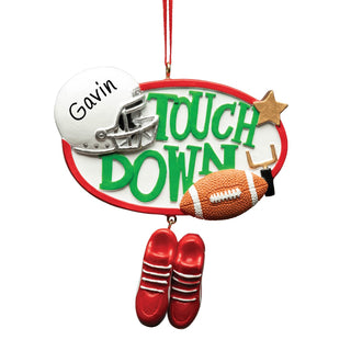 Football Touchdown Personalized Ornament