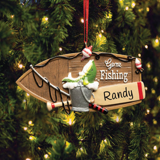 Gone Fishing Personalized Boat Ornament 