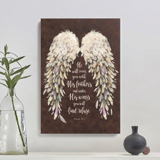 He Will Cover You With His Wings Canvas