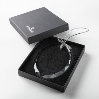 In Memory of  Oval Crystal Cut Glass Ornament