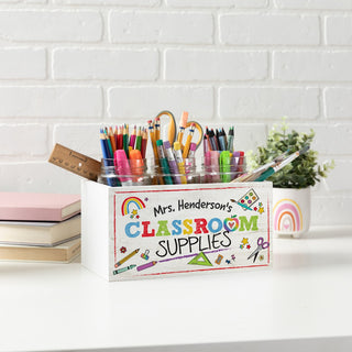 Classroom Supplies Wood Storage Box