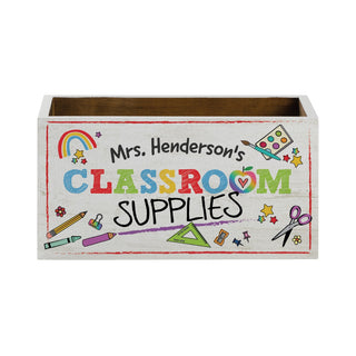 Classroom Supplies Wood Storage Box