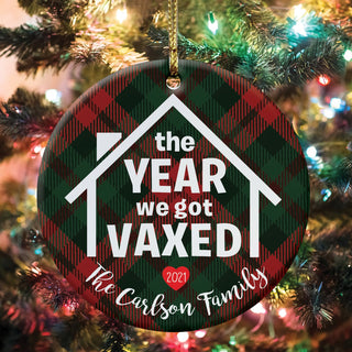 The Year We Got Vaxed Personalized Ceramic Ornament 