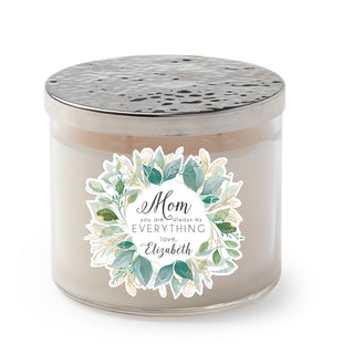 Mom is Everything Personalized 3 Wick Candle