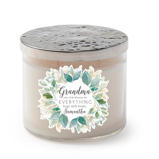 Grandma is Everything Personalized 3 Wick Candle