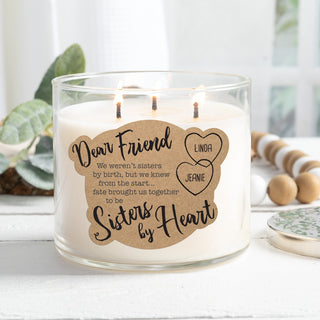 Dear Friend 3 Wick Candle With Two Names