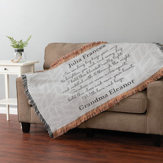 Hugs from Home Personalized Fringe Throw Blanket