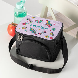 Butterflies Personalized Lunch Bag with Shoulder Strap 