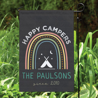 Happy Campers Personalized Garden Flag
